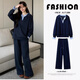 苒琦媽咪孕婦裝春裝套裝2026新款洋氣時(shí)髦休閑寬松假兩件衛衣慵懶兩件套 藏青色套裝 L