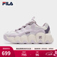 FILA 斐樂(lè )官方女鞋可頌鞋運動(dòng)鞋鞋子厚底面包休閑鞋 浪漫紫/雨霧灰-ON 36.5