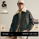 杰克·瓊斯（JACK&JONES）男裝春季仿羊羔毛翻領(lǐng)字母刺繡潮夾克棉衣棉服外套男款225109013 E06黑橄欖 S