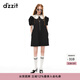 DZZIT地素時(shí)尚春夏甜酷少泡泡袖娃娃領(lǐng)短袖連衣裙3H2O4501B 黑色 S