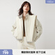 ELLE【明星同款】90白鴨絨針織披肩外套女2025冬新款新年短款羽絨服 米白【披肩款】 M