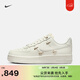 耐克空軍一號小金鉤女子平底運動(dòng)鞋春季NIKE AIR FORCE 1 FV3654 111帆白/帆白/帆白/金屬色 37.5