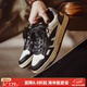 馬登男鞋 2026新款裂紋板鞋男運動(dòng)休閑鞋子中厚底潮流舒適百搭平底鞋 黑白 41 (255mm)