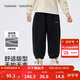 巴拉巴拉兒童褲子男童女童加絨加厚長(cháng)褲2025秋冬束腳運動(dòng)休閑褲親子款時(shí)尚