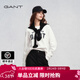 GANT/甘特簡(jiǎn)約舒適女士上衣簡(jiǎn)約白色抓絨字母印花套頭長(cháng)袖衛衣 113米白色 M