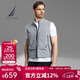 諾帝卡（NAUTICA）【黑帆系列】男裝夏款黑帆百搭舒適馬甲休閑背心男JB2197 03S灰色（222） M