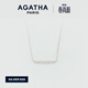 AGATHA/璦嘉莎 巴璨小金條系列銀項鏈女士 生日禮物送女友高級感吊墜 銀色