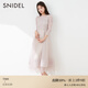 SNIDEL春夏款法式淑女蕾絲鏤空雪紡長(cháng)袖連衣裙SWFO231105 粉米色 M （1）