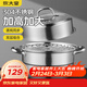 炊大皇304不銹鋼雙層蒸鍋家用復合底湯鍋蒸饅頭包子可視可立高拱蓋28cm