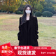 GARNUO赫本風(fēng)黑色西裝毛呢外套女2026秋冬季新款小個(gè)子加厚正肩呢子大衣 黑色【常規內里】 S 【80-100斤】