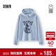 森馬（Semir）商場(chǎng)同款|衛衣女冬季加絨分割oversize連帽2025上衣101725116010