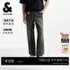 杰克·瓊斯（JACK&JONES） 春季復古雪花水洗抽繩松緊寬松百搭闊腿褲牛仔褲長(cháng)褲子226132040