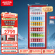 澳柯瑪（AUCMA）600L全面屏風(fēng)冷無(wú)霜 立式單門(mén)冷藏展示柜商用飲料柜便利店水果店茶葉陳列柜 LSC-600DW 紅色