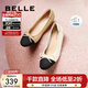 百麗（Belle）小香風(fēng)平跟單鞋女商場(chǎng)同款蝴蝶結媽媽淺口鞋Z8R1DAQ4 杏色 40 (250mm)