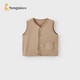 童泰（TONGTAI）嬰兒馬甲春秋季純棉寶寶無(wú)袖上衣兒童休閑馬夾背心坎肩駝色73cm