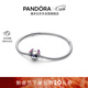 潘多拉（PANDORA）迪士尼系列史迪奇蛇骨手鏈銀色素鏈DIY童趣生日禮物銀手鏈送女友