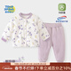 童戀初心嬰幼兒棉服套裝冬裝女寶寶保暖加厚兒童棉衣棉褲秋冬分體夾棉衣服