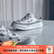 LOXKI洛克斯基【明星同款】一腳蹬半拖鞋男25年新款透氣增高懶人休閑鞋 晨光灰白 41