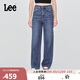 Lee25秋冬新品428舒適高腰直腳五袋款中藍女牛仔褲 中藍色  27 