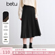 百圖（betu）女裝冬季新款半身裙遮垮顯瘦針織百褶裙裙子女2410T77