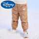 迪士尼（Disney）男女童羽絨褲兒童冬裝寶寶保暖褲休閑時(shí)尚小童褲子保暖加絨褲外穿 卡其色 130 【充絨量50克】