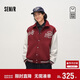 森馬（Semir）新年騏驥紅丨夾克男26春季學(xué)院風(fēng)棒球服情侶復古紅色外套商場(chǎng)同款