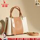 袋鼠卡拉品牌包包女包時(shí)尚手提包2026新款中年斜挎軟皮包送女神三八節禮物 白卡色（配禮盒+手包卡包）