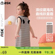 ASK JUNIOR兒童連衣裙小童波浪夏季撞色無(wú)袖背心裙女童裙子 黑白條紋 120