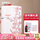 ZIPPO正品防風(fēng)煤油打火機 十里桃花 白啞漆高顏值男士禮物高檔實(shí)用 專(zhuān)屬升級裝（油+火石+禮盒禮袋）