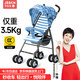 吉寶寶（JBBCN）嬰兒推車(chē)兒童輕便折疊便攜傘車(chē)溜娃神器口袋四季款冬夏兩用藍色