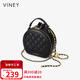 viney牛皮包包女包輕奢斜挎鏈條包單肩小圓包生日禮物高級感送女友老婆