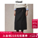 ELAND【40%綿羊毛】衣戀半身裙女學(xué)院格紋H型顯瘦裙子25秋季新款新戰 深灰色(17)D/Grey XS 155