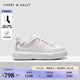 CHERY KALLY輕奢真皮厚底增高小白鞋女時(shí)尚休閑鞋百搭女士運動(dòng)板鞋潮 CHERY&KALLY 白銀色 38