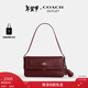 蔻馳（COACH）【禮物】新款奧萊女士女包ETTA 25號翻蓋單肩包腋下包通勤盒子包 IM/褐紅色