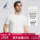 諾帝卡（NAUTICA）男裝春夏新款純棉多色休閑短袖圓領(lǐng)T恤男TE4100-N 白色1BW L