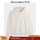 Abercrombie & Fitch小麋鹿圖案美式復古保暖抓絨套頭連帽衛衣25秋冬男裝122-5536 白色 M (180/100A)