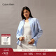 Calvin KleinJeans春秋女士休閑通勤海邊度假風(fēng)ck寬松條紋純棉長(cháng)袖襯衫外套 CDN-藍底條紋 XS