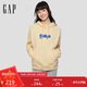 蓋璞（GAP）女裝2026春季新款logo毛巾繡寬松套頭連帽衛衣休閑上衣859631