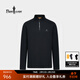 比音勒芬【輕量親膚】春秋季男士時(shí)尚上衣輕戶(hù)外休閑運動(dòng)立領(lǐng)長(cháng)袖T恤百搭 07黑 XL （110）