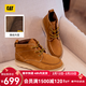 卡特（CAT）馬丁靴工裝靴男鞋25冬季新品加絨薄絨升級款保暖休閑復古靴機車(chē)靴 淺棕P726976 40
