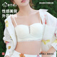 都市麗人內衣女無(wú)鋼圈輕薄透氣半杯交叉美背胸罩聚攏蕾絲文胸3BCA23