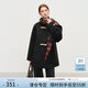 范思藍恩小個(gè)子減齡學(xué)院風(fēng)短款毛呢外套女2025冬寬松復古圍巾大衣 紅灰格 XS