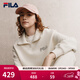 斐樂(lè )FILA半開(kāi)襟男女同款衛衣秋季新款情侶華夫格寬松休閑翻領(lǐng)女上衣 蒸汽白-IV S 165/88A/S