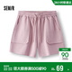 森馬（Semir）休閑褲女夏季松緊腰寬松針織直筒褲運動(dòng)風(fēng)ins潮短褲101325125001