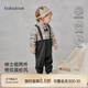 babylove【安心柔】嬰兒連體衣春秋純棉男寶寶哈衣假兩件生日英倫風(fēng)禮服