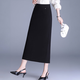 半身裙女2026年春季新款通勤氣質(zhì)直筒長(cháng)裙口袋一步裙時(shí)尚百搭顯瘦 黑色 （高品質(zhì)） XL （建議110-120斤）