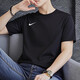 耐克（NIKE）圓領(lǐng)T恤男 簡(jiǎn)約舒適透氣運動(dòng)健身訓練休閑短袖 IB8640-010 黑L