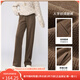 婭麗達毛呢直筒褲女冬新款休閑長(cháng)褲子加厚針織松緊腰女褲窄版闊腿 摩卡暖咖（G0） S