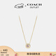 蔻馳（COACH）【禮物】奧萊女士開(kāi)口原石時(shí)尚簡(jiǎn)約項鏈 金色
