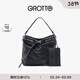 GROTTO個(gè)樂(lè )流浪包中號子母包托特松弛感通勤斜挎單肩包禮物 經(jīng)典黑 中號